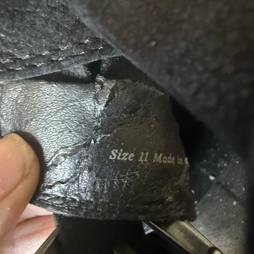 Dolce Vita Spur Western Buckle Ankle Booties Black Leather Size 9.5 Boho Moto - Picture 13 of 14